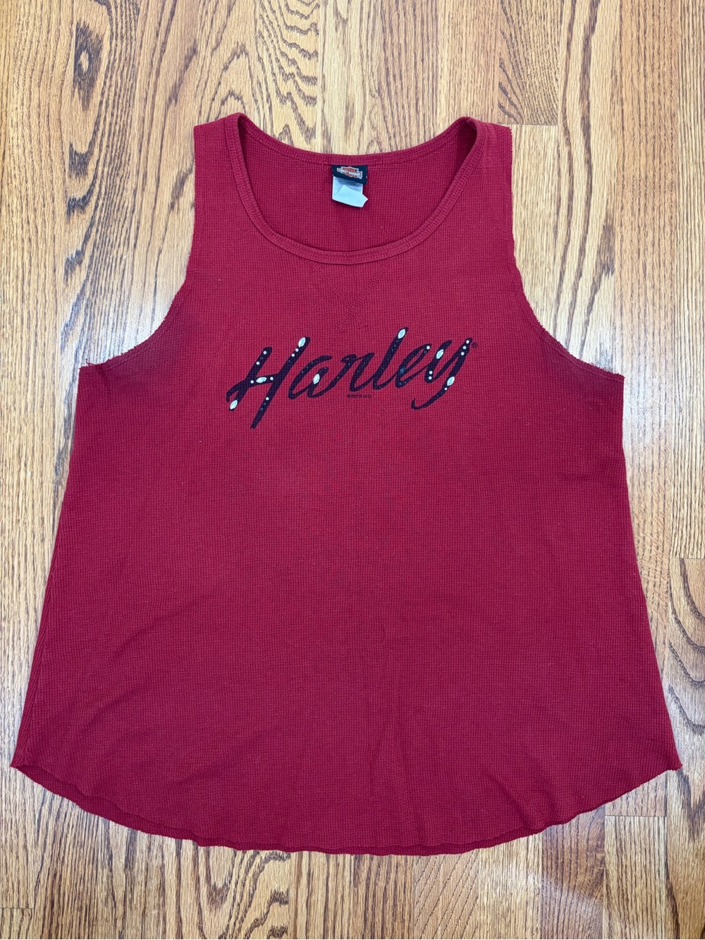 Harley-Davidson Burgundy Red Tank Top with Script Logo
